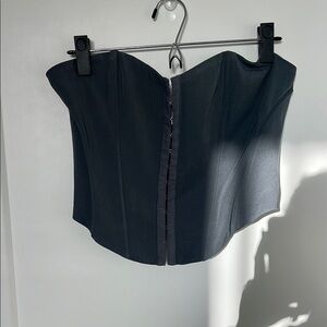 Princess Polly Grey Strapless Corset Top